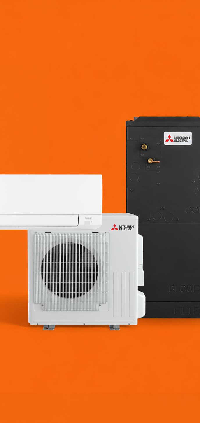 air handler, mini split, heat pump